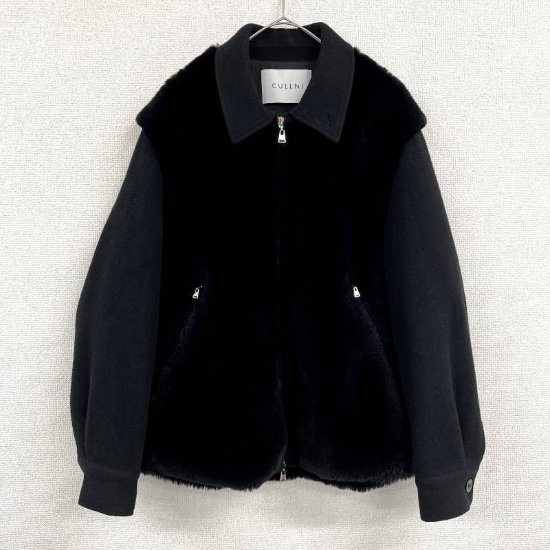CULLNI クルニ 2024AW ファージャケット ブルゾン 切替 ウール 