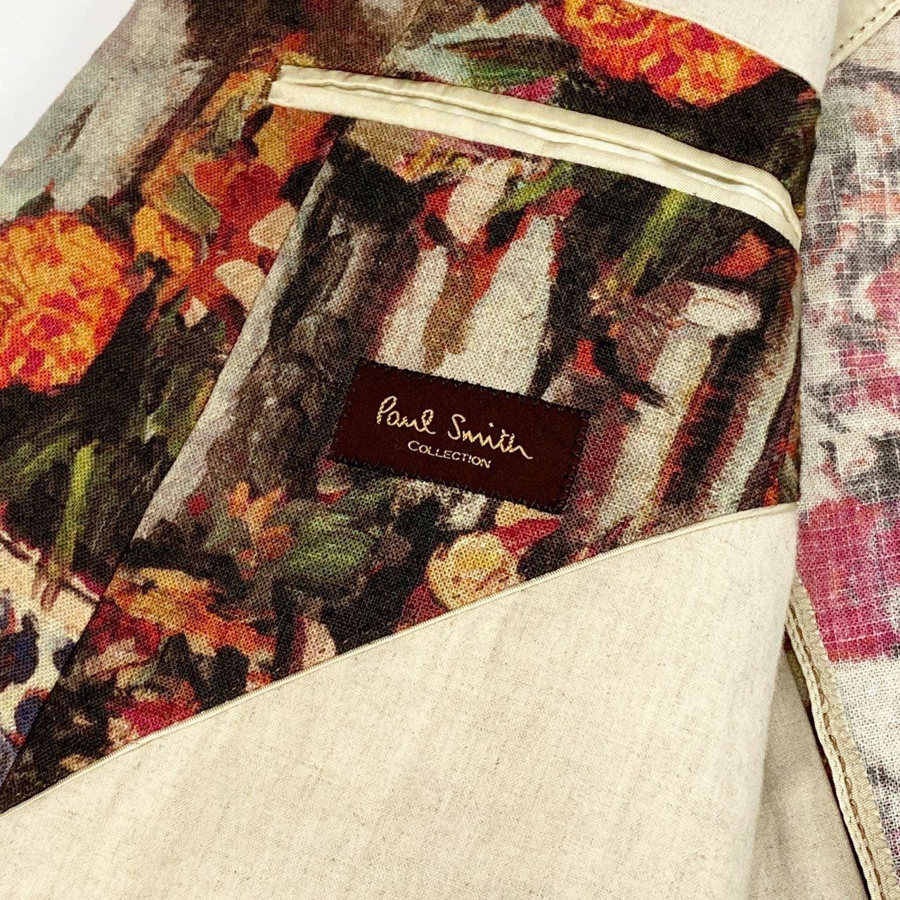 36b9【美品】Paul Smith ポールスミス 絵画シリーズ テーラード 