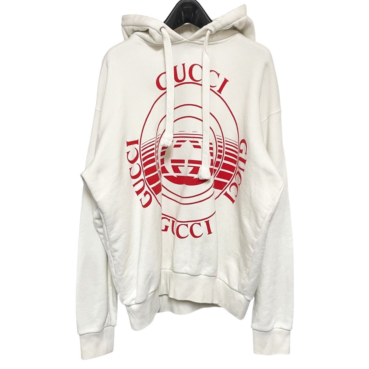 中古】 GUCCI グッチ ロゴ プリント パーカー 615061 XSサイズ 