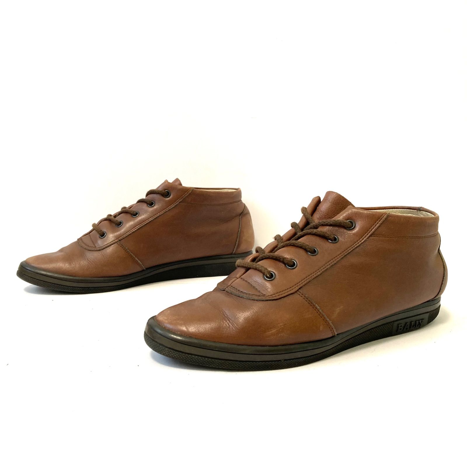 高級感◎【BALLY】バリー JULIE-04 レザー ショート ブーツ レース 