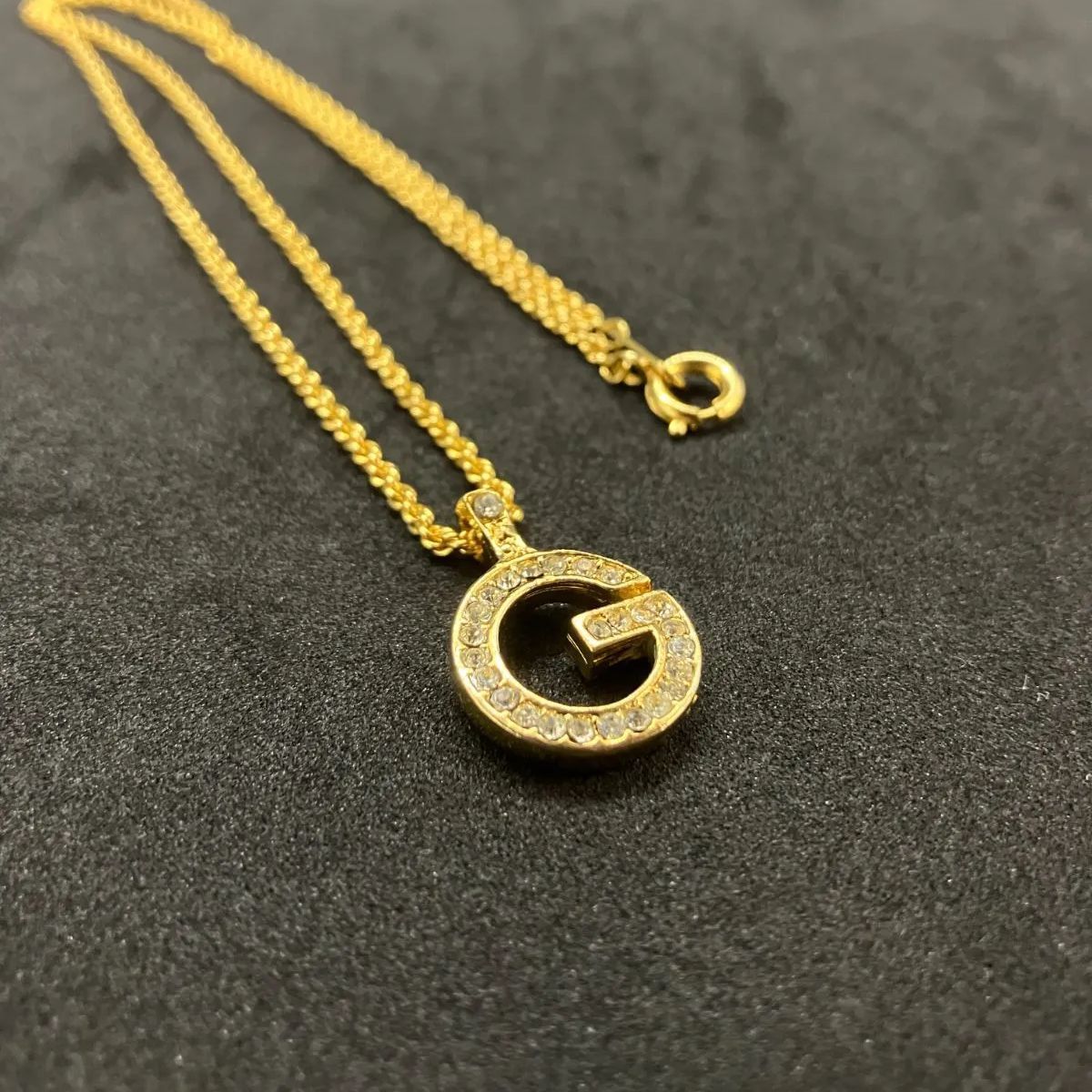 美品 Givenchy ジバンシー ネックレス ゴールド ラインストーン 782 