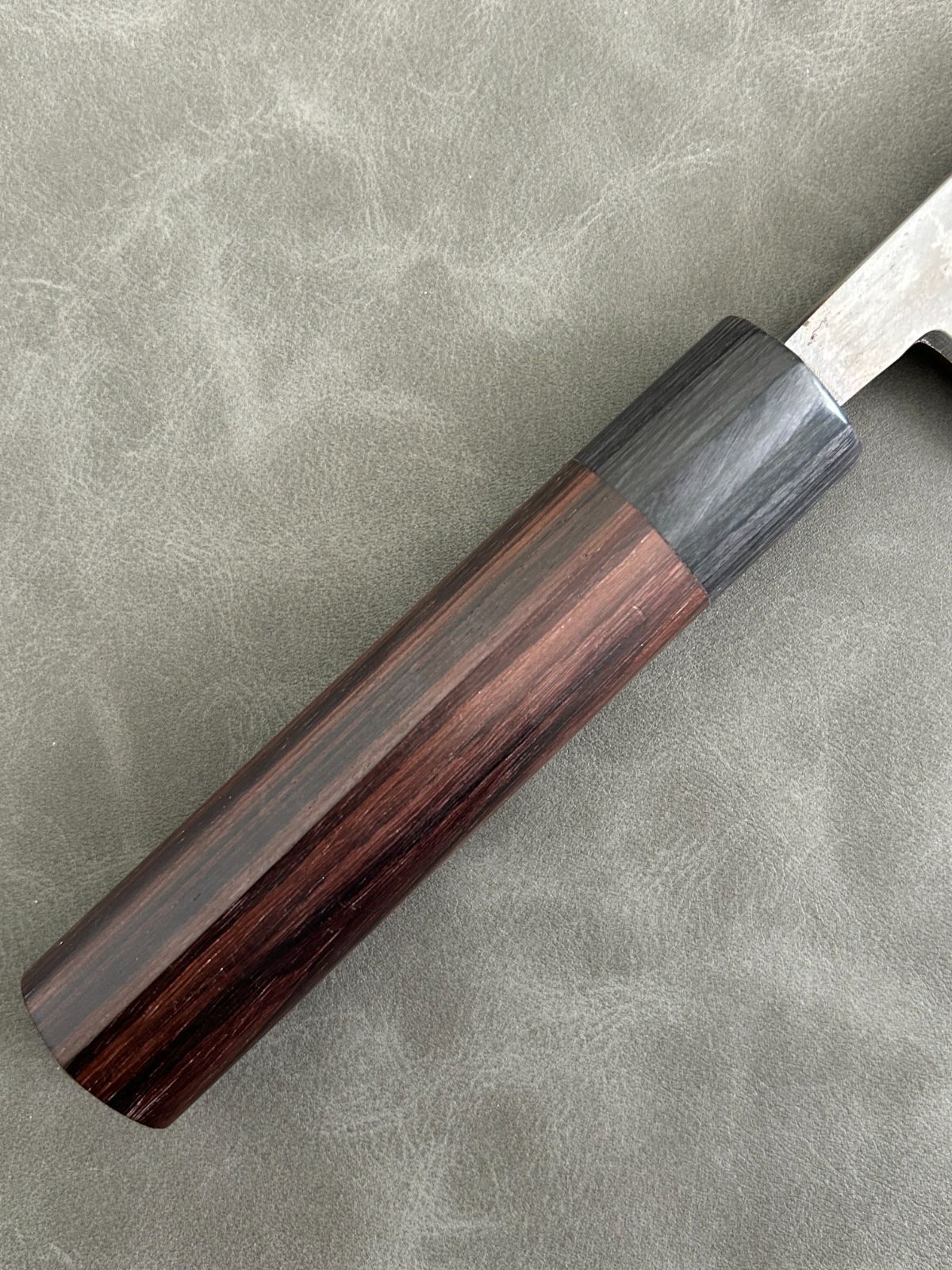 訳あり 仙助 包丁 出刃 ダマスカス 安来鋼青紙2号 165mm 紫檀シノギ柄 50