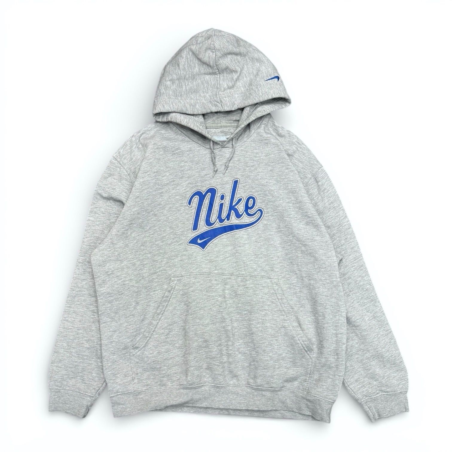 NIKE ナイキ パーカー グレー ロゴ刺繍 スウェット フーディー メンズ 