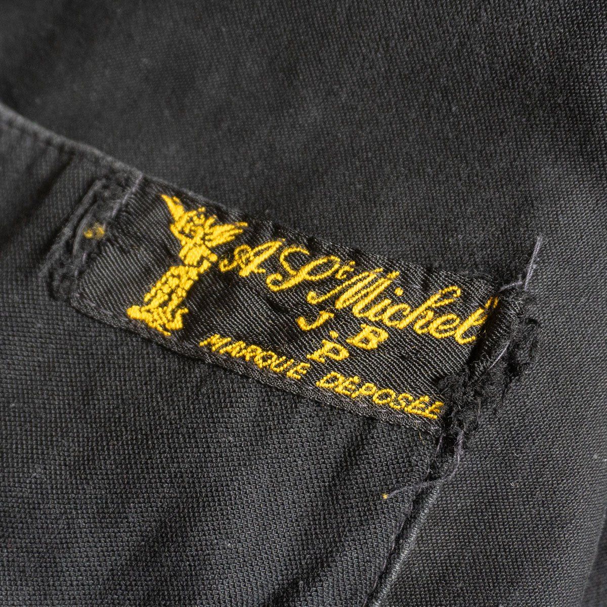 40S/刺繍タグ】A St Michel 【French Vintage/ブラック