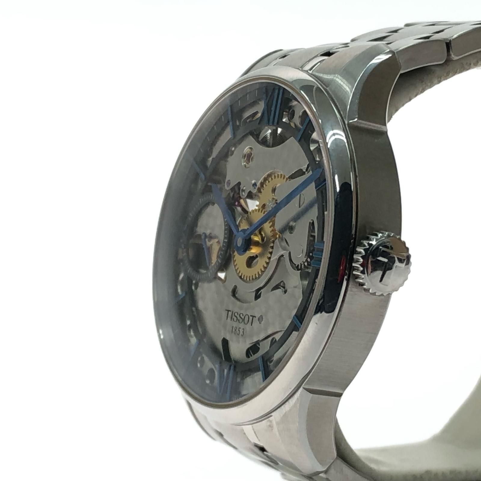 TISSOT ティソ メンズ腕時計 手巻き シュマンドトゥレル スケルトン WJHU8LBAZ/T099405A