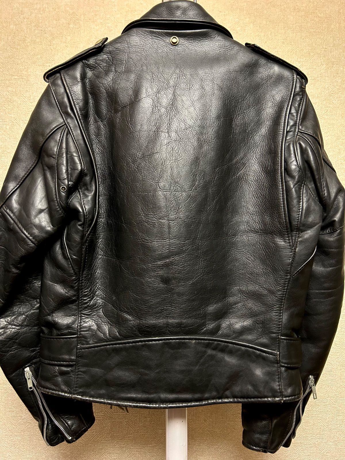 厳選コレクト80,sモデルSchottバイカータグ618US茶芯ライダース36