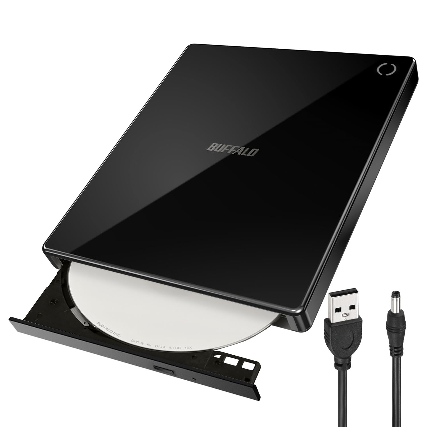 バッファロー ラクレコ+ iPhone スマホ DVD 再生 CD 取り込み CD