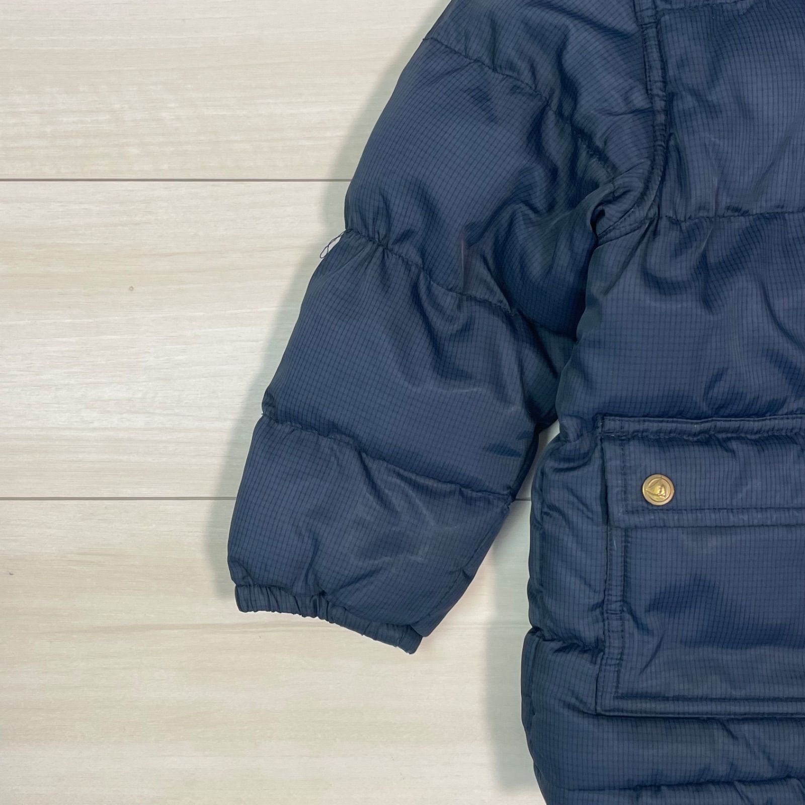 古着】 PETIT BATEAU プチバトー 綿入りジャケット ネイビー 3ans 95cm 