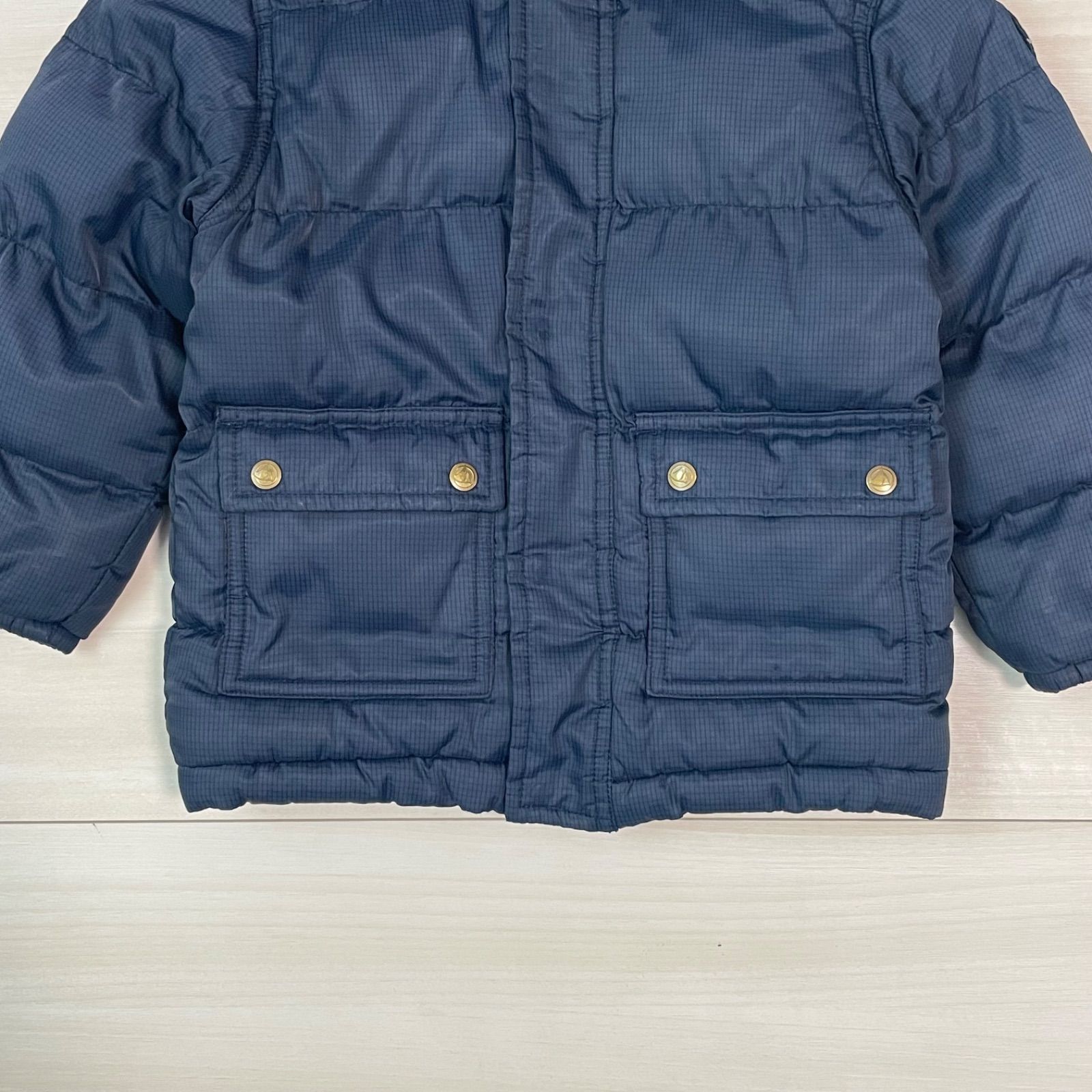 古着】 PETIT BATEAU プチバトー 綿入りジャケット ネイビー 3ans 95cm 