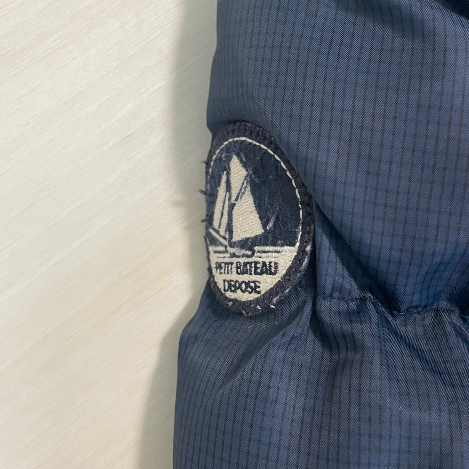 古着】 PETIT BATEAU プチバトー 綿入りジャケット ネイビー 3ans 95cm 