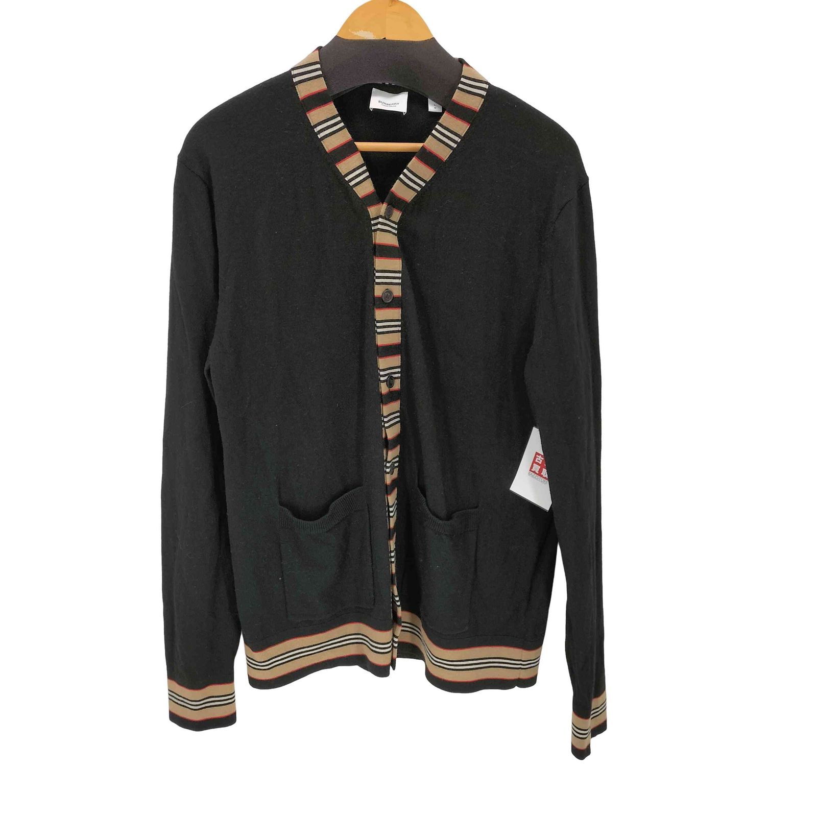 バーバリー BURBERRY ノバチェック ウールカーディガン メンズ LG 