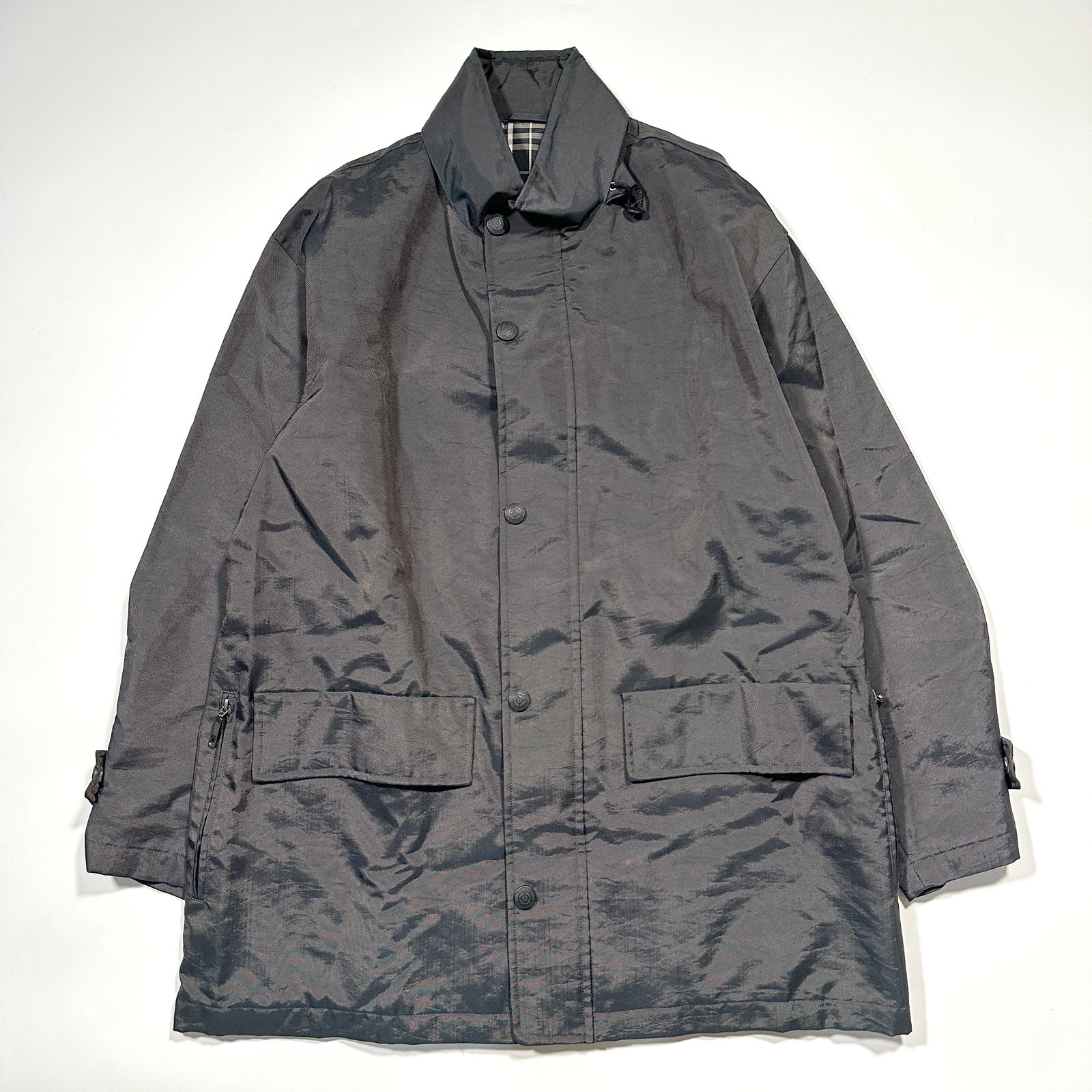 希少美品】バーバリーズ ステンカラーコート ノバチェック 2way LL