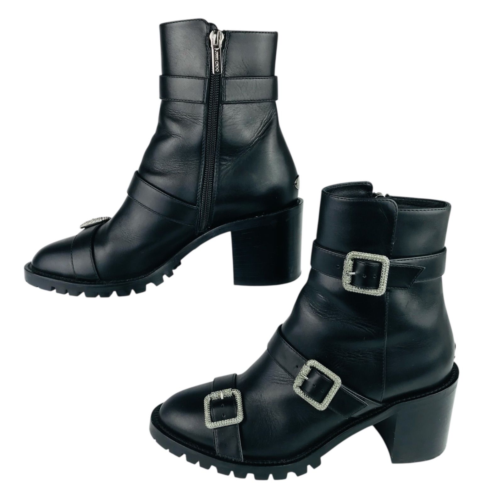 美品☆JIMMY CHOO・ジミーチュウ【HANK 65】レディース レザー 