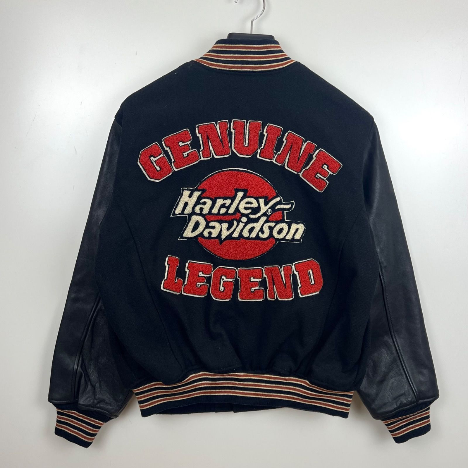 HARLEY DAVIDSON 00s HDC vintage Leather varsity jacket L ハーレー 