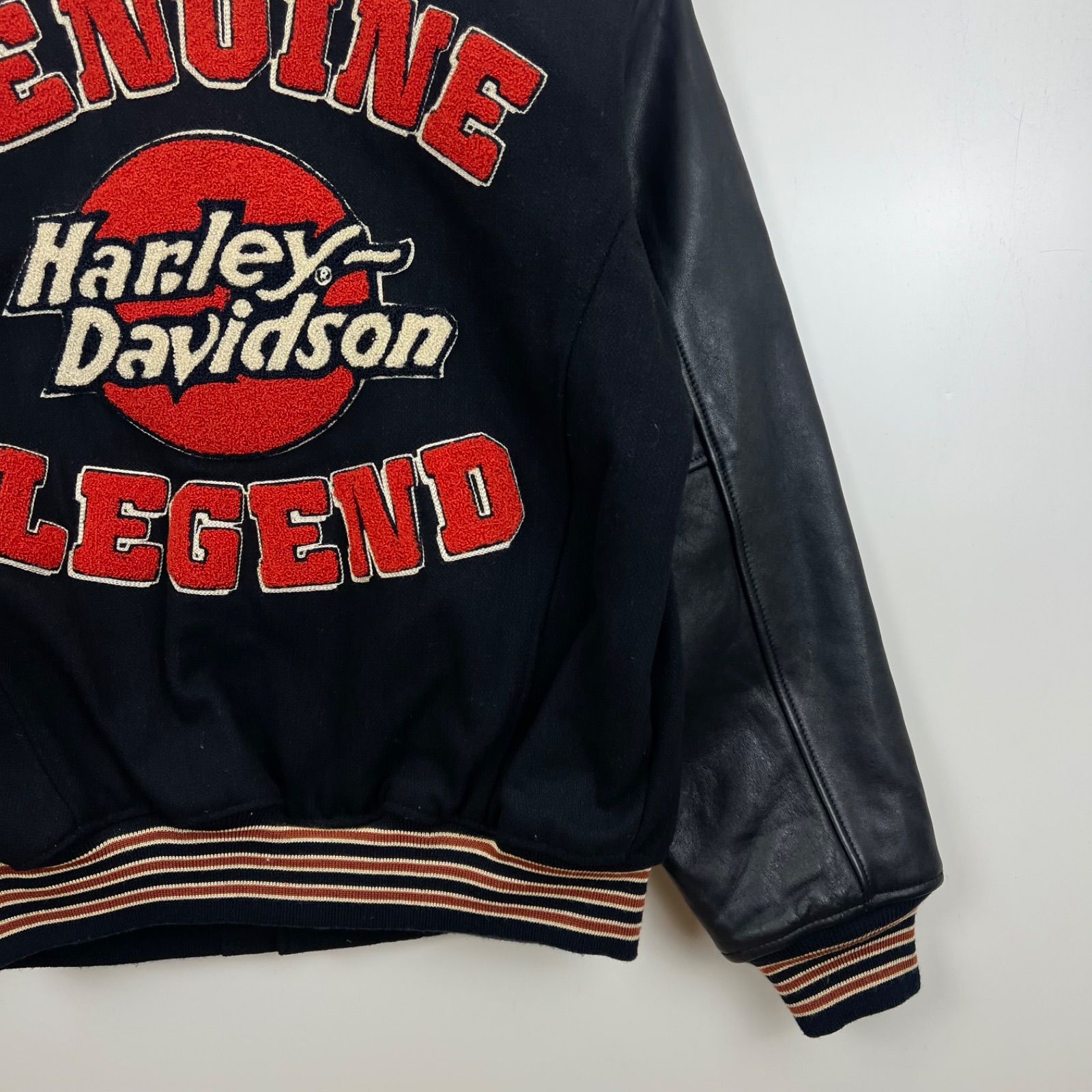HARLEY DAVIDSON 00s HDC vintage Leather varsity jacket L ハーレー 