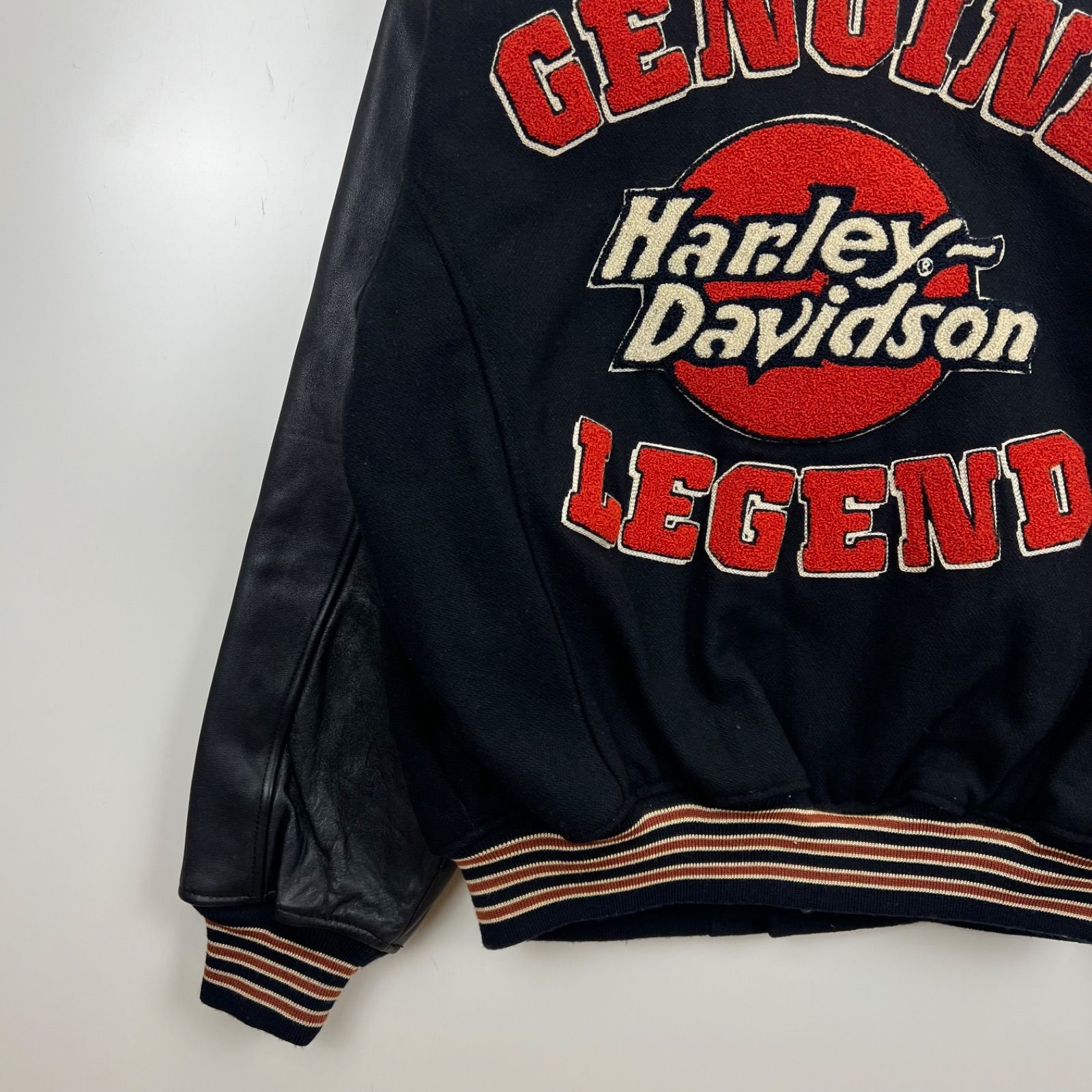 HARLEY DAVIDSON 00s HDC vintage Leather varsity jacket L ハーレー 