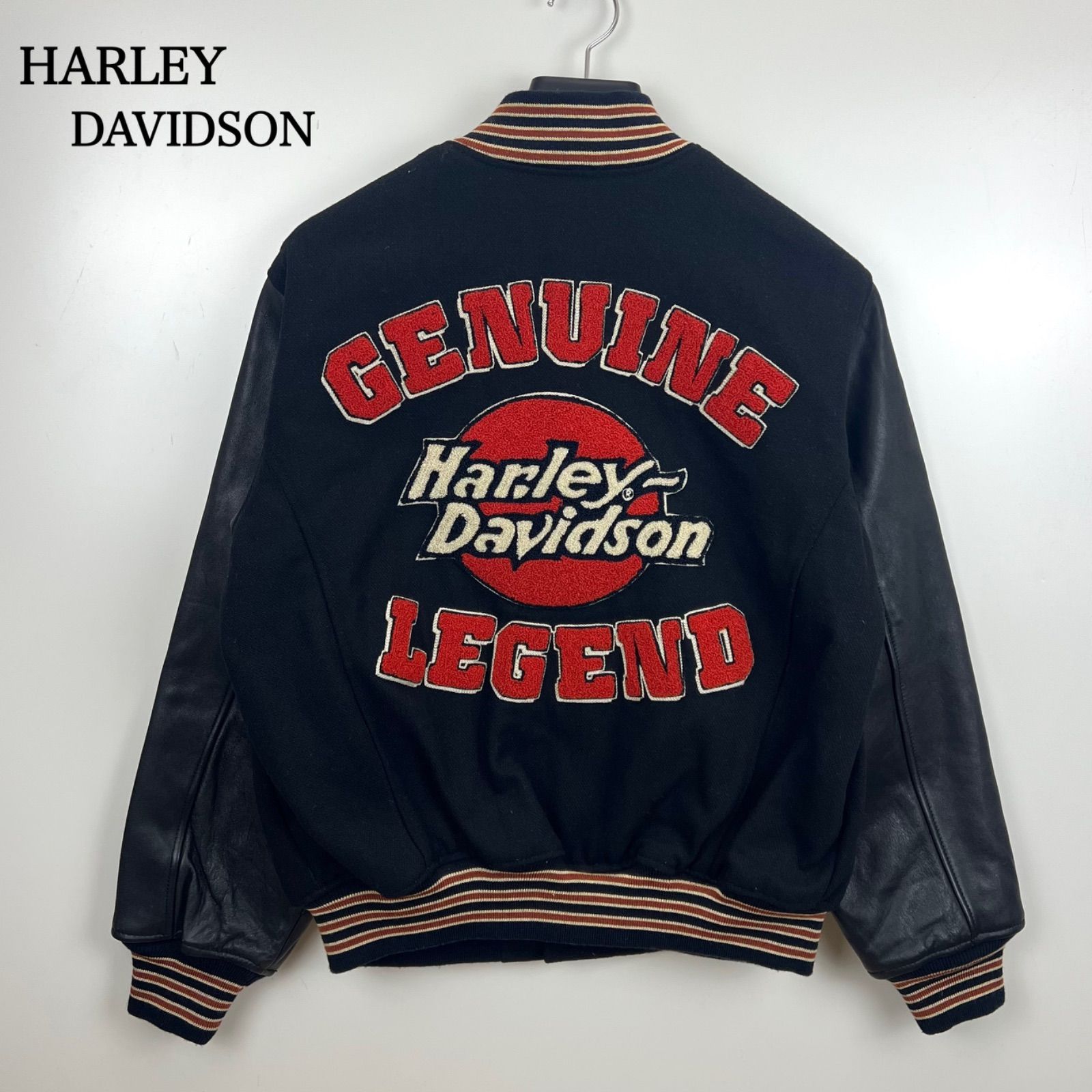 HARLEY DAVIDSON 00s HDC vintage Leather varsity jacket L ハーレー 