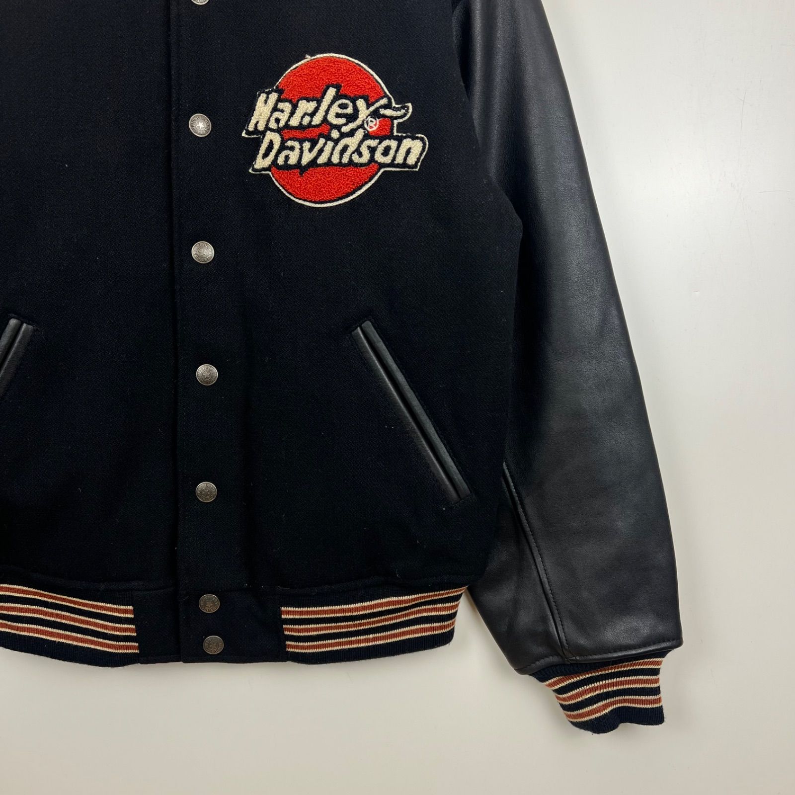 HARLEY DAVIDSON 00s HDC vintage Leather varsity jacket L ハーレー 