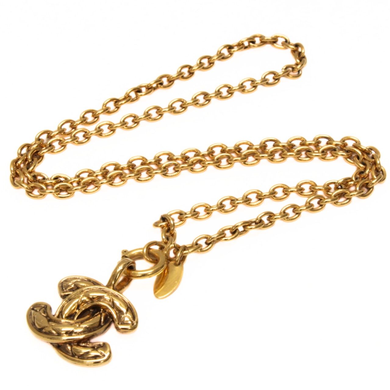 美品 シャネル CHANEL ヴィンテージ マトラッセ ココマーク ネックレス