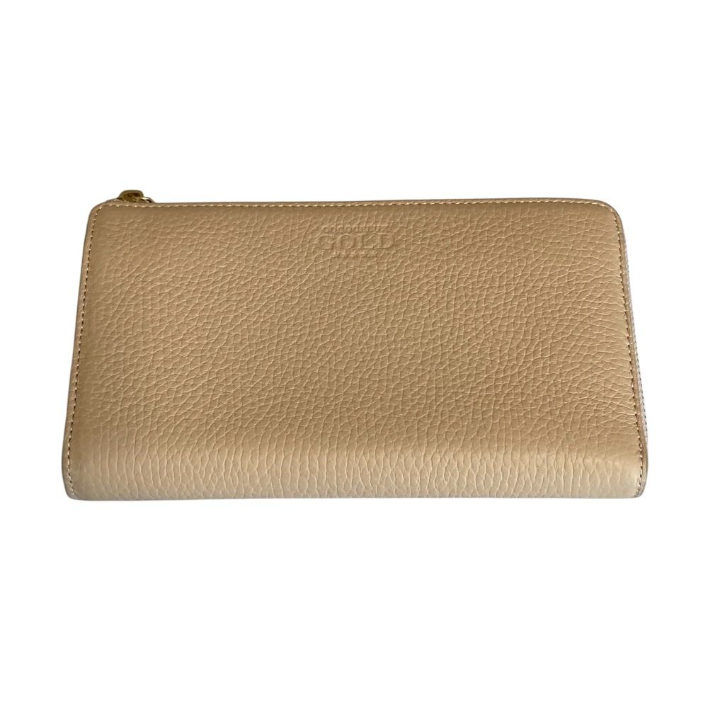 美品 COCOCELUX GOLD ココセリュックスゴールド シュリンクレザー L字 