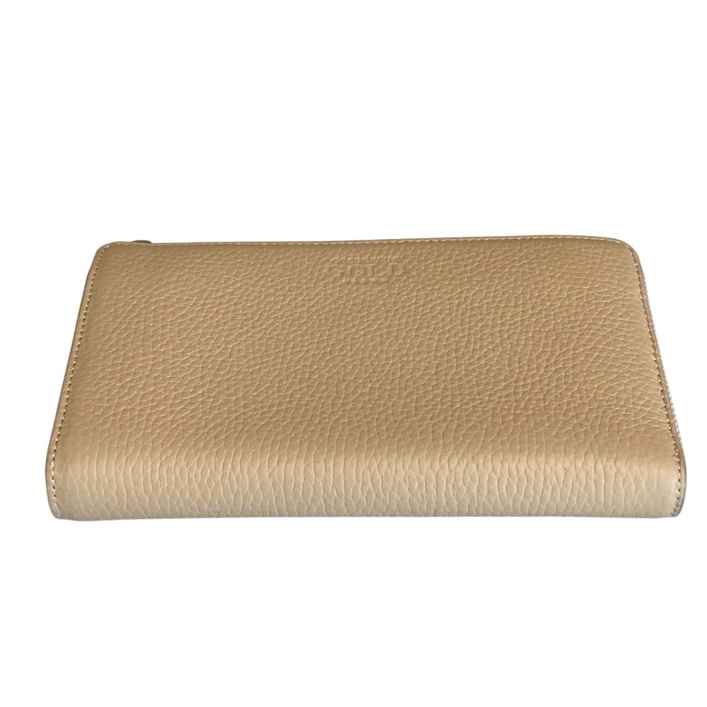 美品 COCOCELUX GOLD ココセリュックスゴールド シュリンクレザー L字 