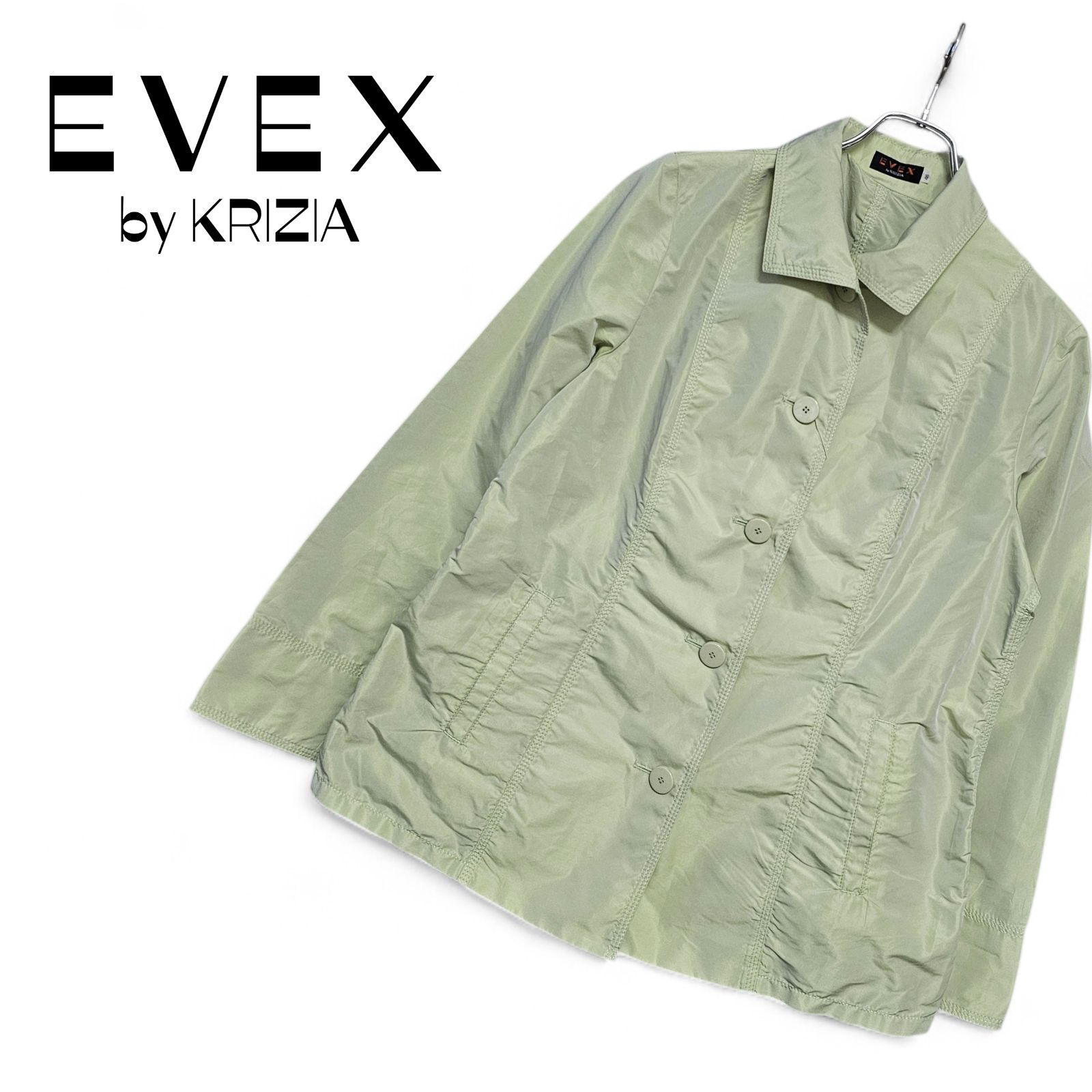 EVEX by KRIZIA クリッツィア 大きいサイズ 44 さらっと 総柄 長め丈 