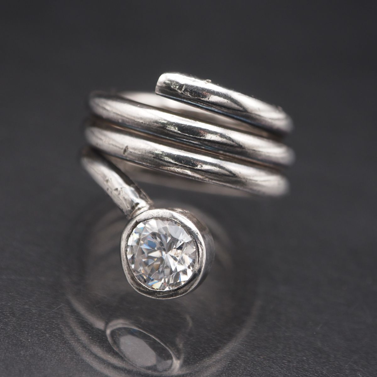 M888 ダイヤモンド風 リング デザイン シルバー 指輪 13号 - メルカリ