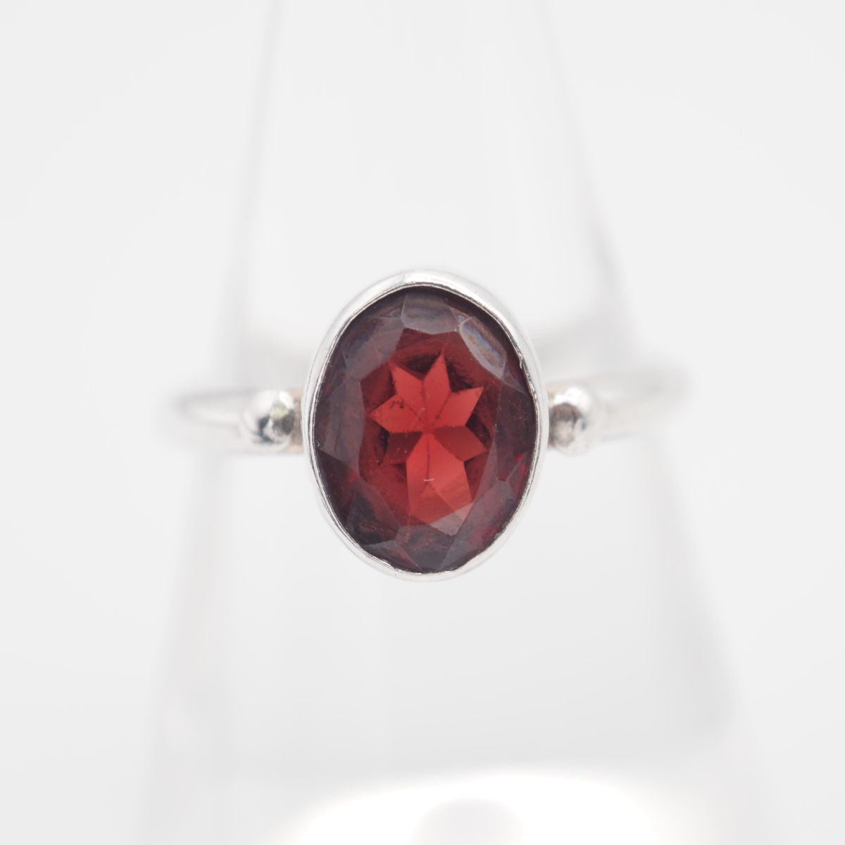 M679 ガーネット 925S刻印 リング デザイン シルバー 指輪 1月誕生石