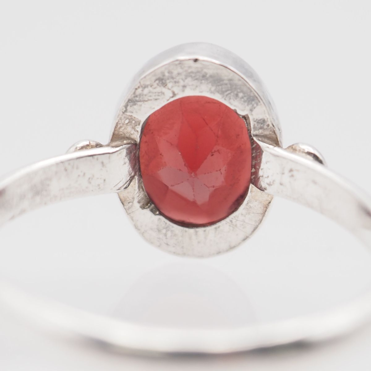 M679 ガーネット 925S刻印 リング デザイン シルバー 指輪 1月誕生石