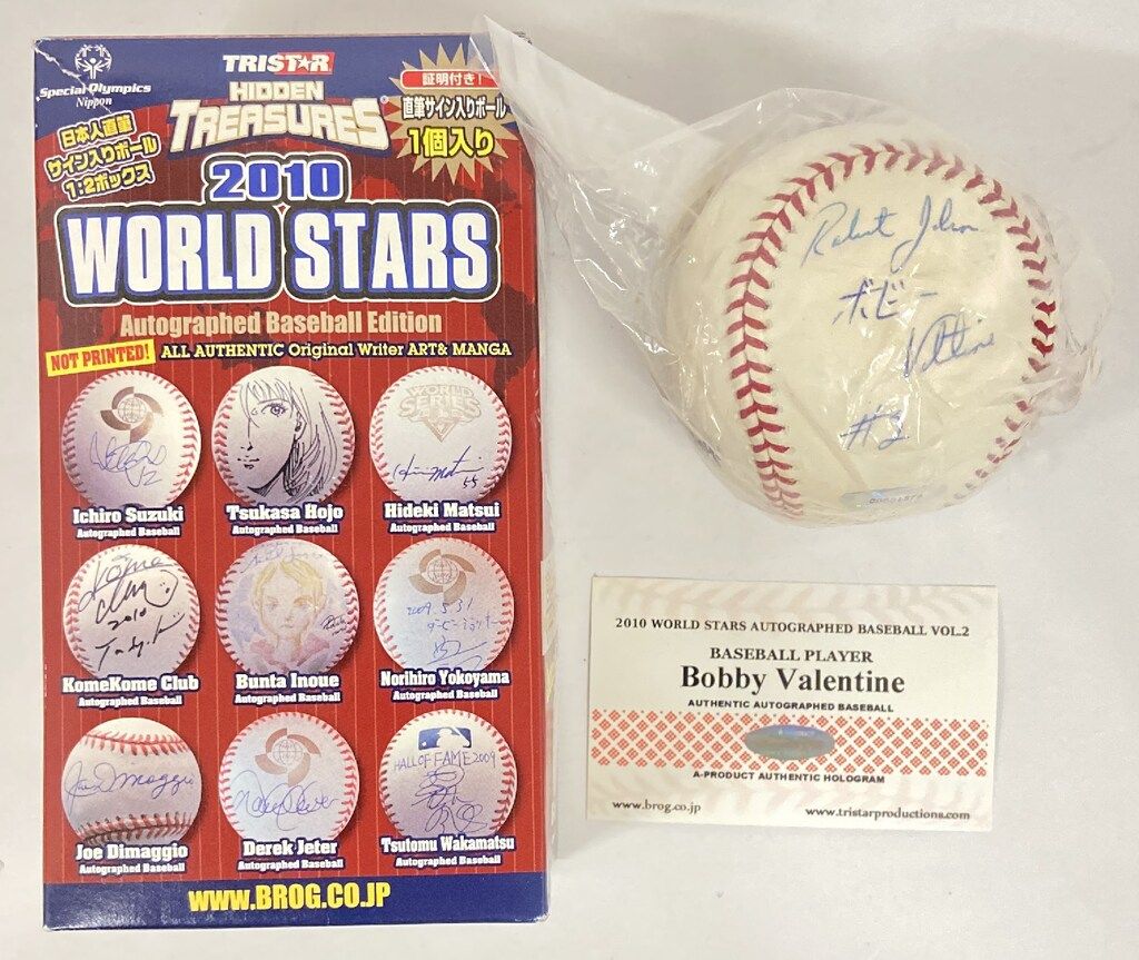 サインボール　ボビーバレンタイン TRISTAR 2010 WORLD STARS ボビーバレンタインジキヒツサインボール