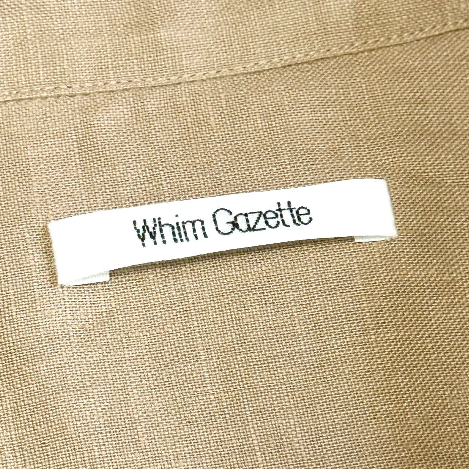 ◇美品◇ Whim Gazette ウィムガゼット リネンシャツワンピース - メルカリ