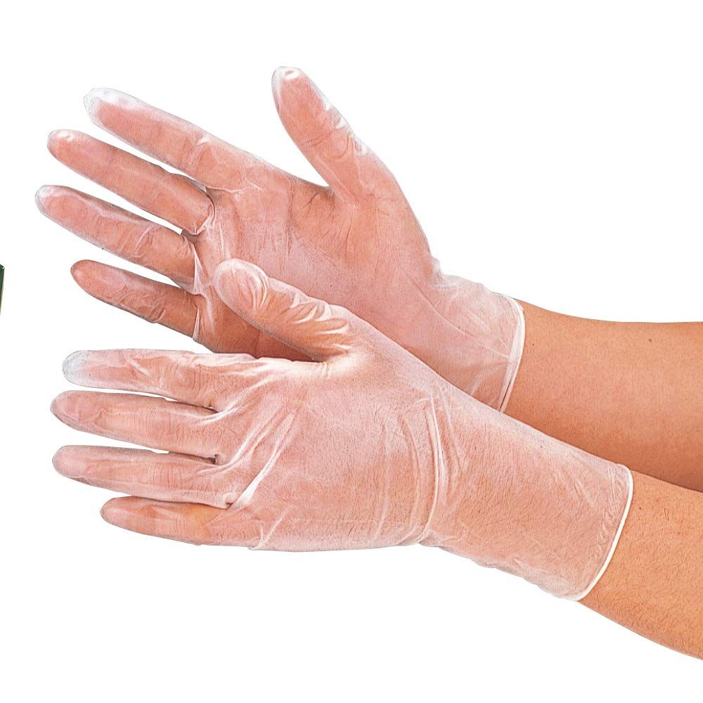 おたふく手袋(Otafuku Glove) 使い捨て手袋 [塩化ビニール 粉なし プラスチックディスポ] #255 M 【100枚入】 [M]