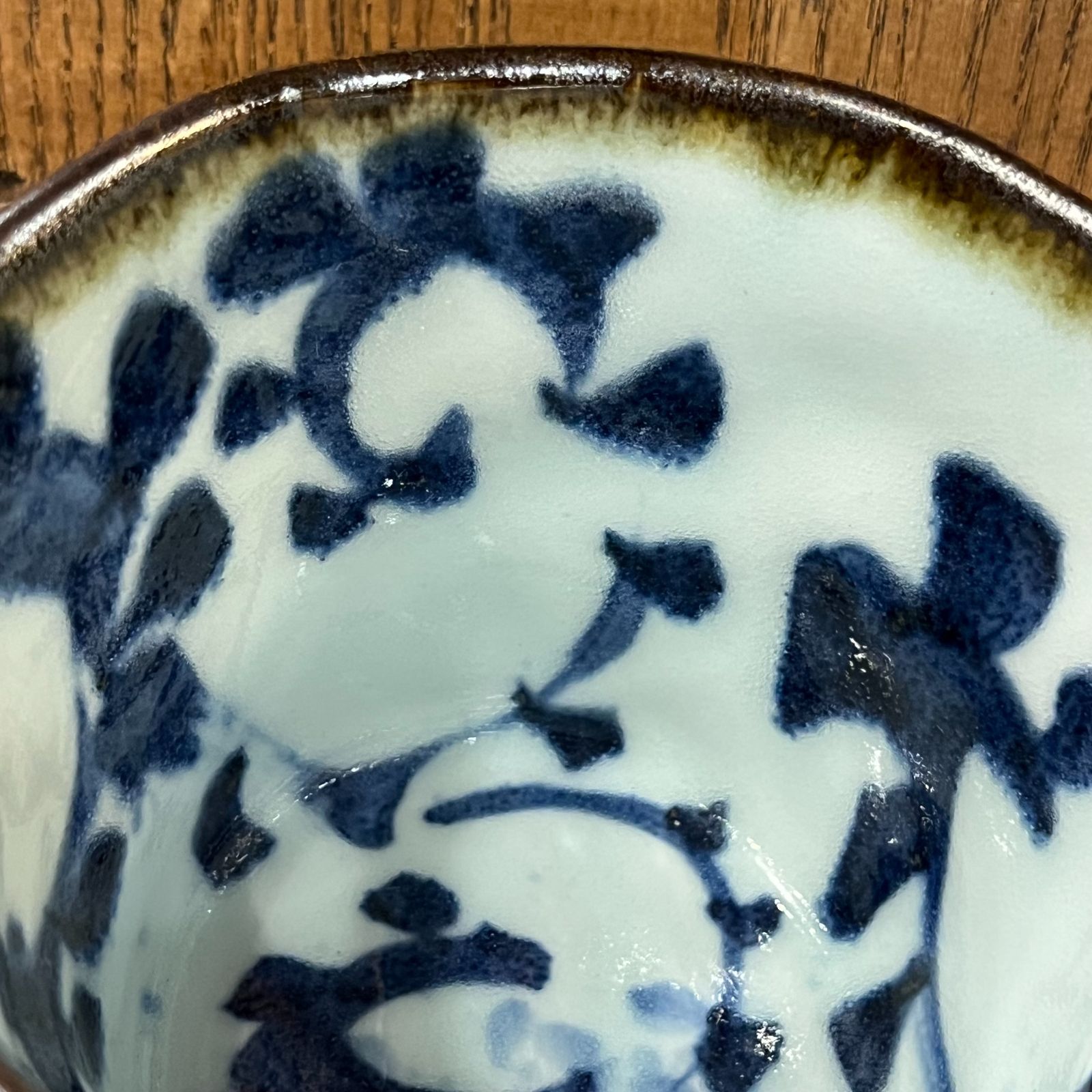 波佐見焼 斉山窯 太田恵 作 染付 蛸唐草文 なぶり鉢 大振 蕎麦猪口