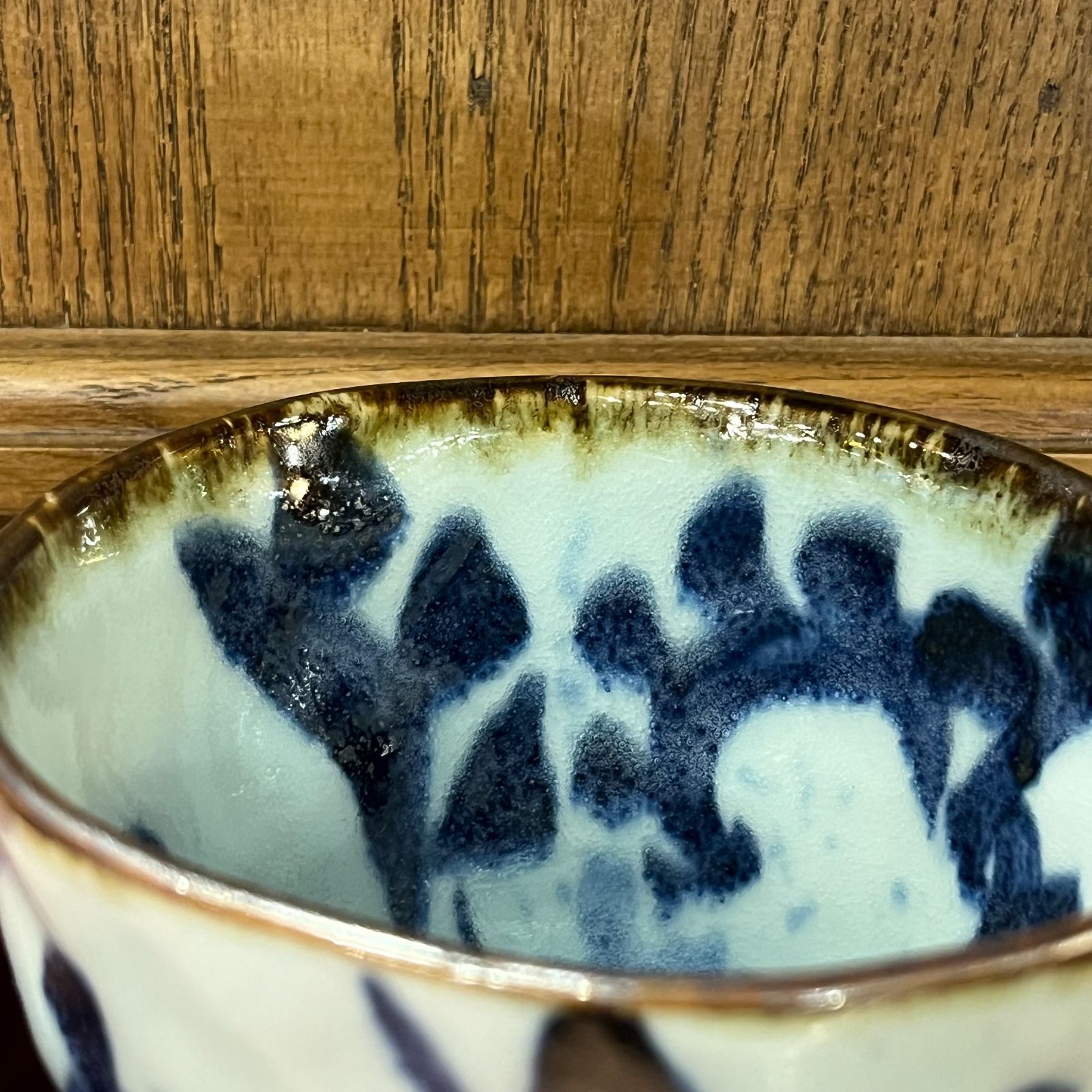 波佐見焼 斉山窯 太田恵 作 染付 蛸唐草文 なぶり鉢 大振 蕎麦猪口