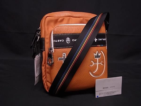 □新品同様□ CASTELBAJAC カステルバジャック 083111 レザー クロス