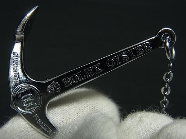 ROLEX シルバーメタルキーホルダー □新品同様□ ROLEX ロレックス バッグチャーム キーホルダー メンズ