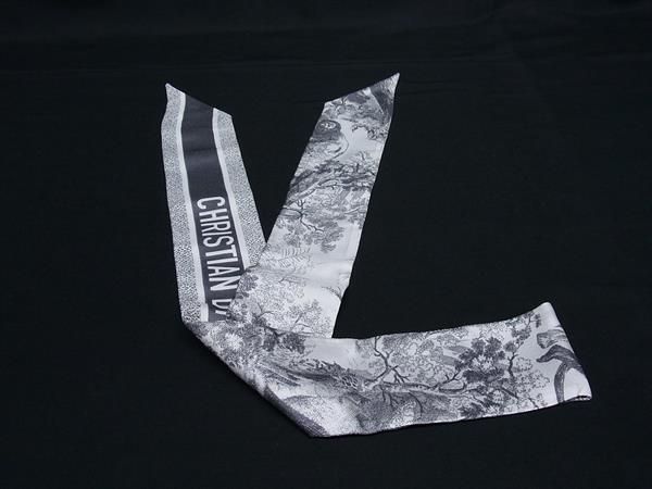 ■新品■未使用■ ChristianDior ディオール トワル ドゥ ジュイ ソヴァージュ ミッツァ シルク リボンスカーフ FV8994 □新品□未使用□ ChristianDior ディオール トワル ドゥ ジュイ
