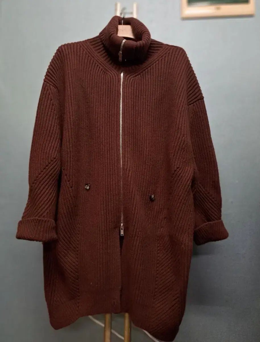 BEAN POLE ビーンポール メンズ ロゴ Vネック ニット カーディガン L 