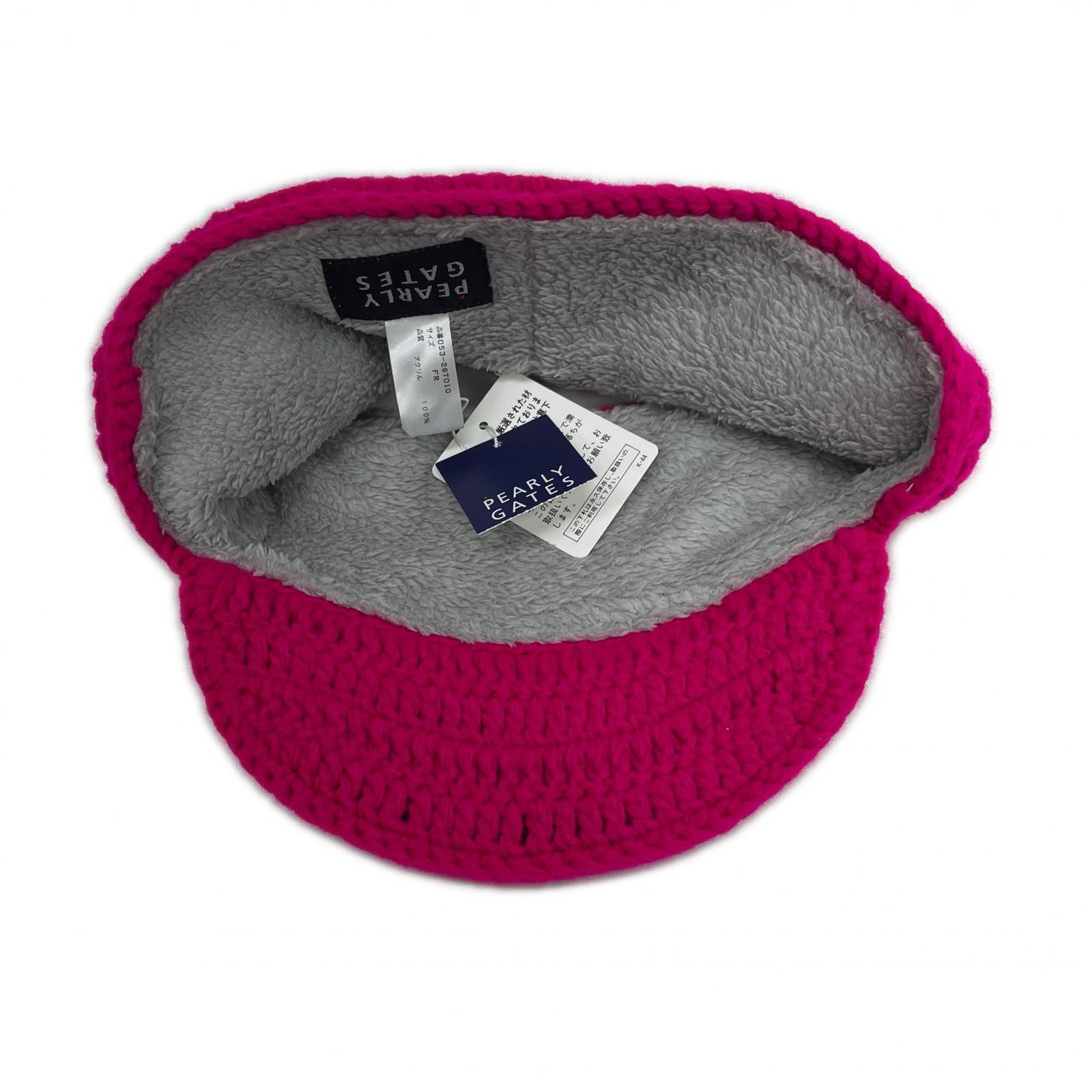 未使用品 パーリーゲイツ PEARLY GATES サンバイザー フリー ピンク