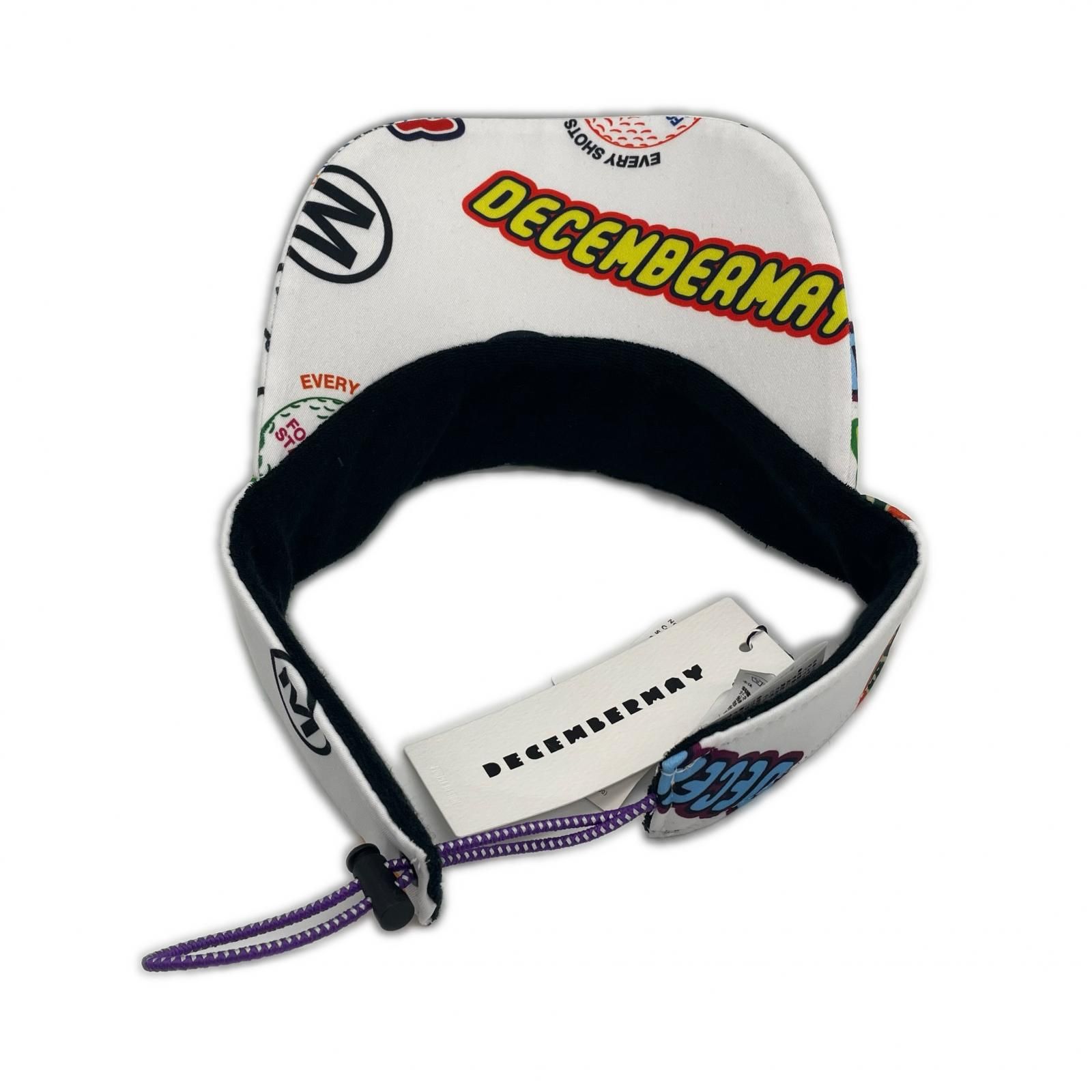 未使用品 ディセンバーメイ DECEMBERMAY サンバイザー フリー ホワイト