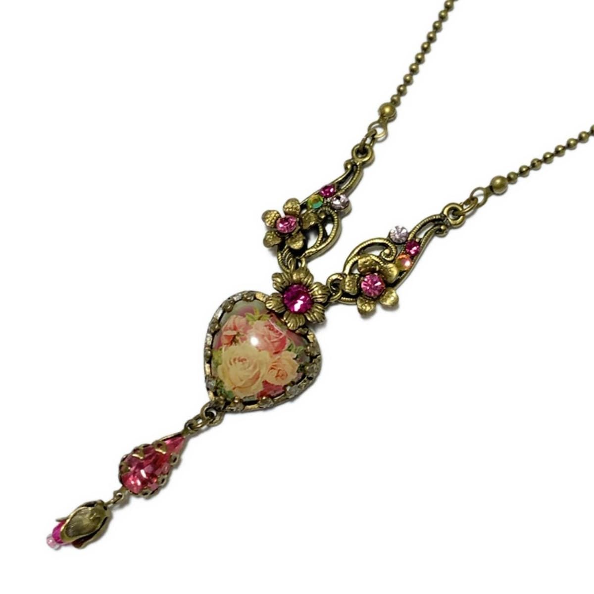 ミハエルネグリン Michal Negrin ネックレス - ゴールド×ブルー×ピンク 