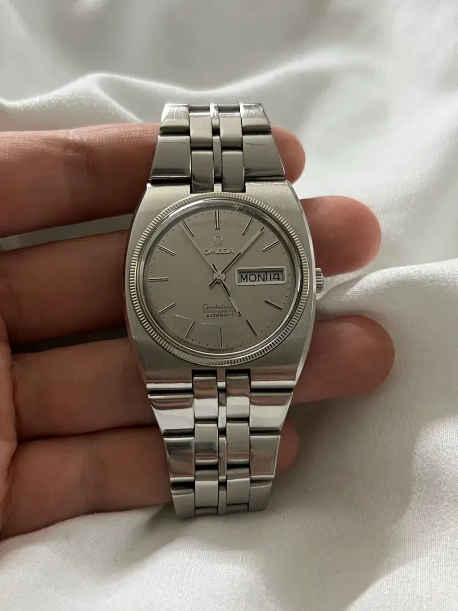  オメガ Constellation プラチナベゼル オートマチック ウォッチ スウェット 自動巻き時計 腕時計(アナログ)