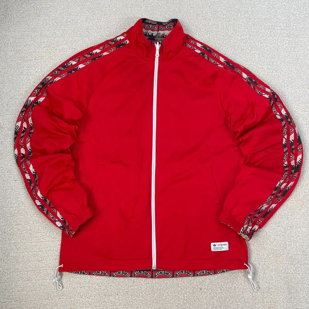 100 アディダス RUN DMC リバーシブル トラックジャージ ジップアップ ジャージ N3686