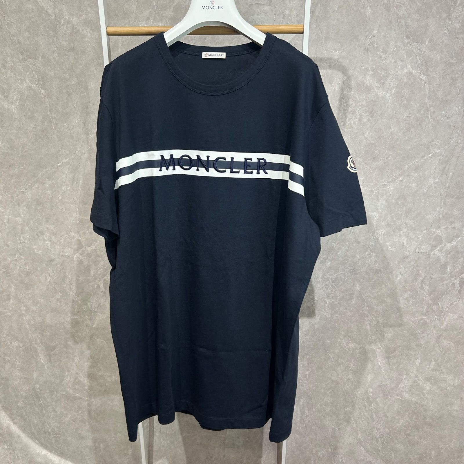 最安値】【美品】MONCLER モンクレール 半袖Tシャツ ネイビー XS 