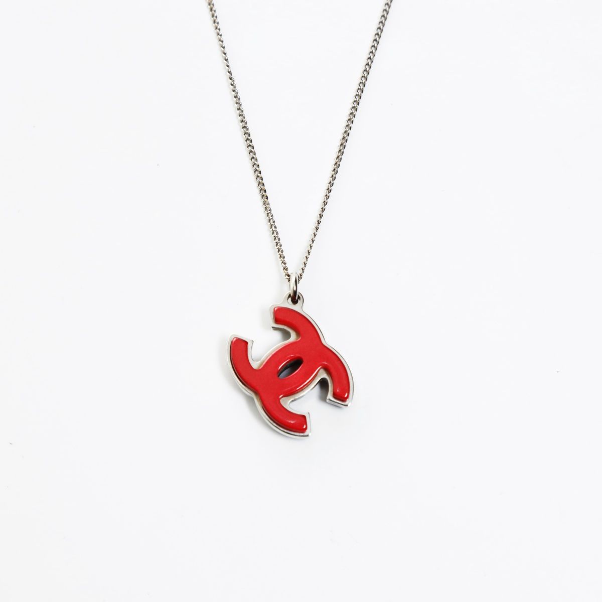 CHANEL シャネル ネックレス レッド ココマーク 05P 2005 リバーシブル 