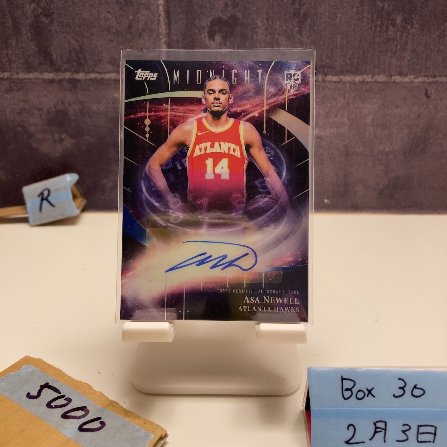 2025-26 Topps Midnight NBA Asa Newell 直筆サインカード Atlanta 