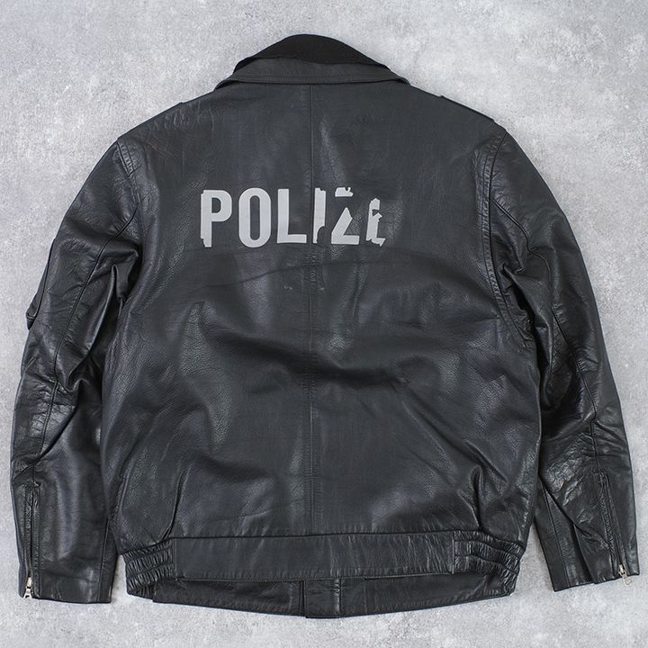 ドイツ軍 警察 ポリスマン レザージャケット ブラック polizei ドイツ軍 警察 ポリスマン レザージャケット ブラック polizei 【公式