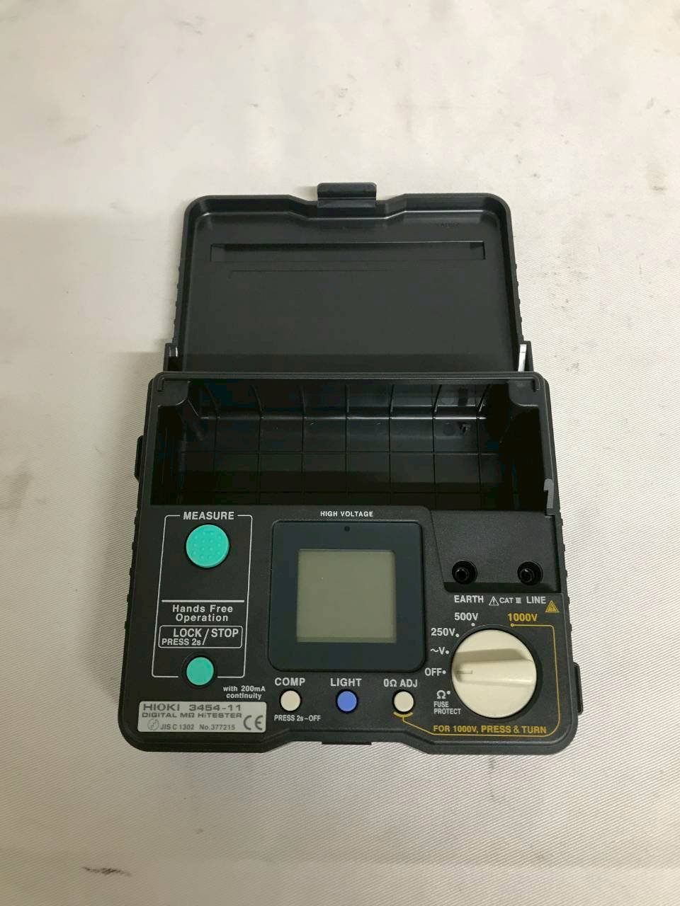 北見市発 ヒオキ HIOKI 日置 DIGITAL MΩ HiTESTER 絶縁抵抗計 3454-11 黒 テスター 電気工事 点検 DIY