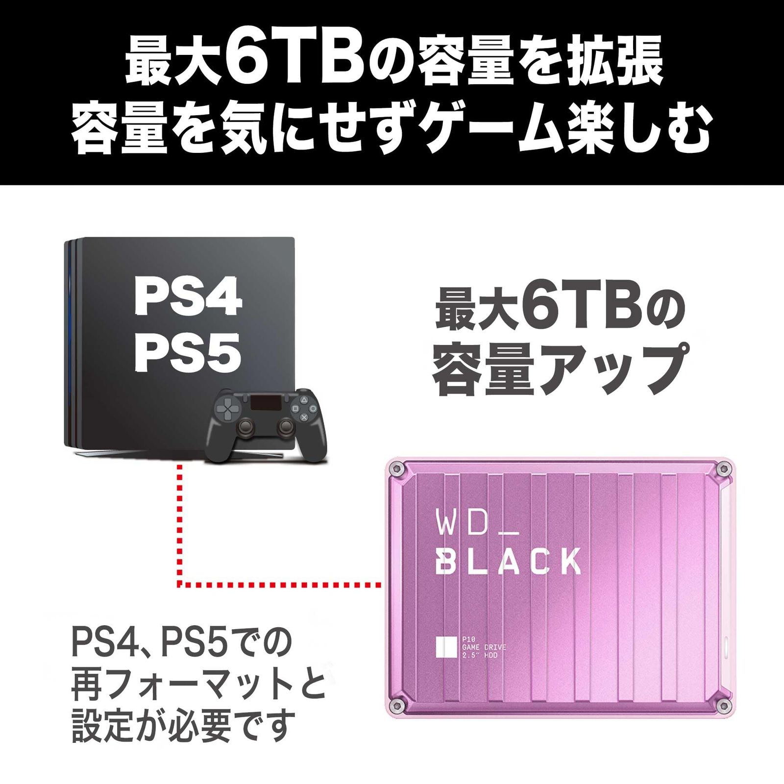 ウエスタンデジタル(Western Digital) WD ポータブルHDD 4TB WD_BLACK 