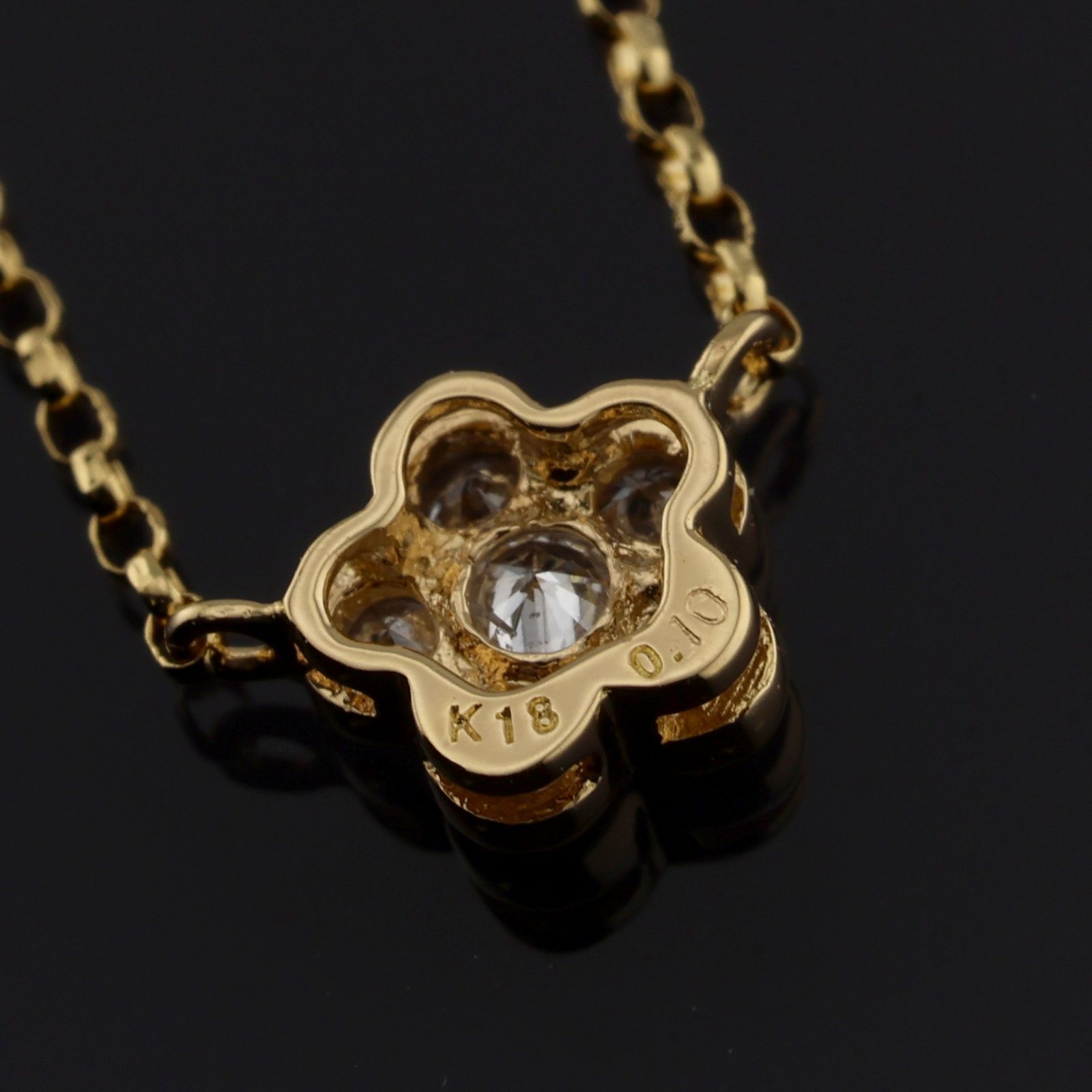 参考定価67,600円！》 K18 ゴールド ダイヤモンド 0.10ct ネックレス 